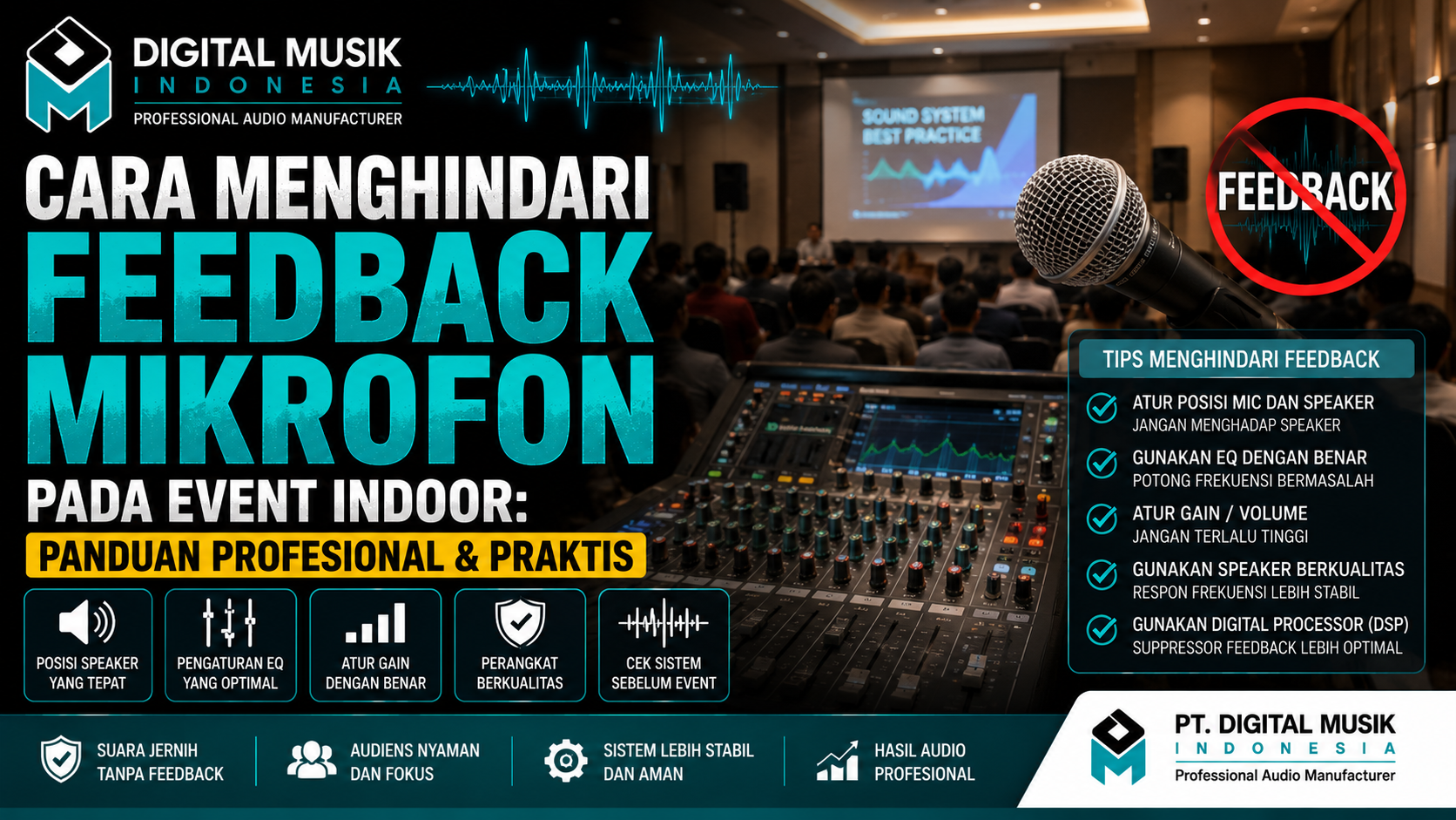 Cara Menghindari Feedback Mikrofon pada Event Indoor: Panduan Profesional & Praktis