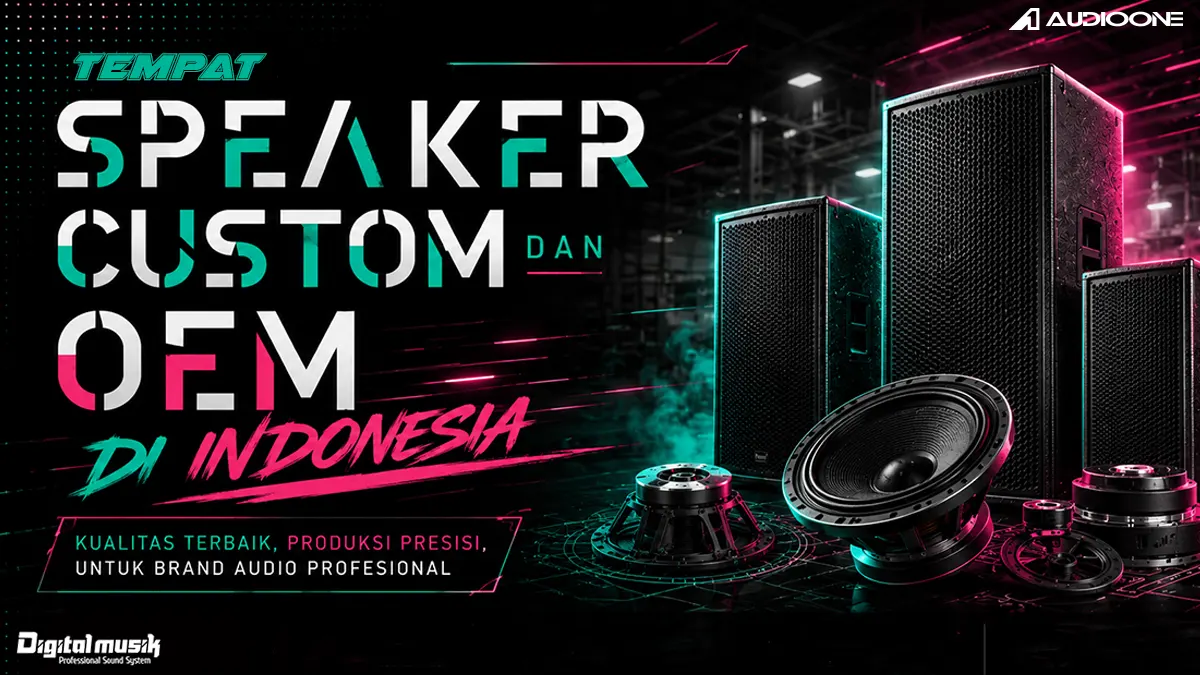 Pengerjaan speaker custom di workshop Digital Musik Indonesia