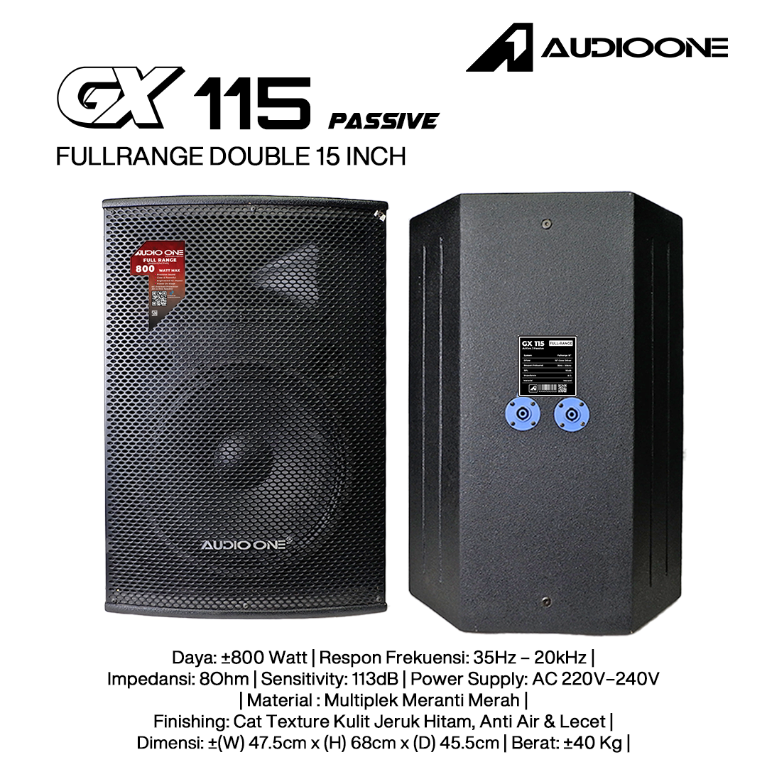 Audio One Speaker GX 15Inch Pasif 800W GX 115P