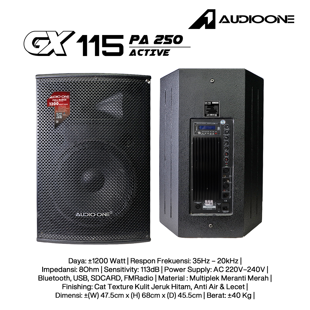 Audio One Speaker GX 15Inch Aktif 1200W PA-250 GX 115A
