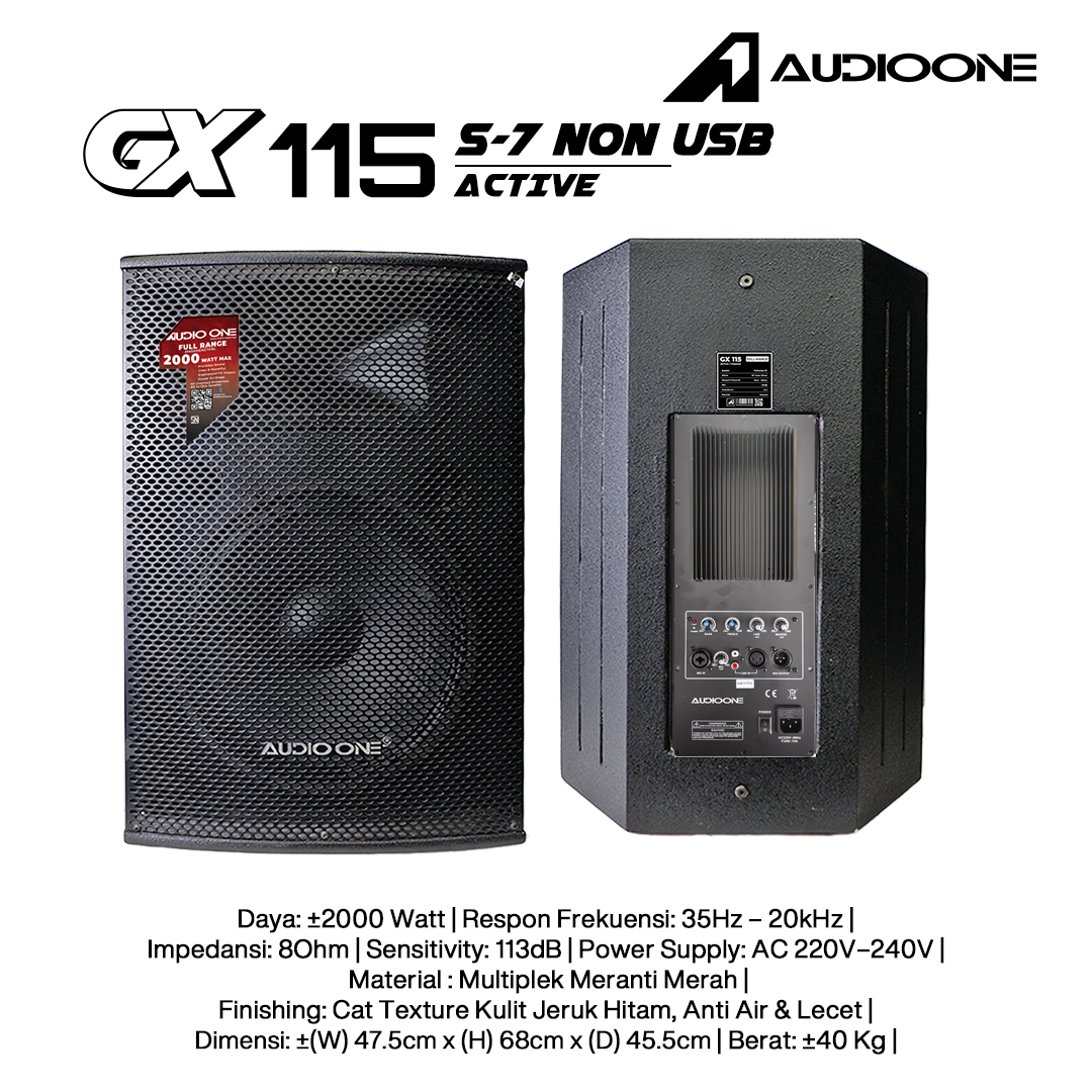 Audio One Speaker GX 15Inch Aktif 2000W S7-NON GX 115A