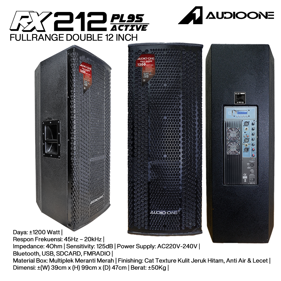 Audio One Speaker Double RX 2x12" Aktif 1200W PL-95 RX 212A