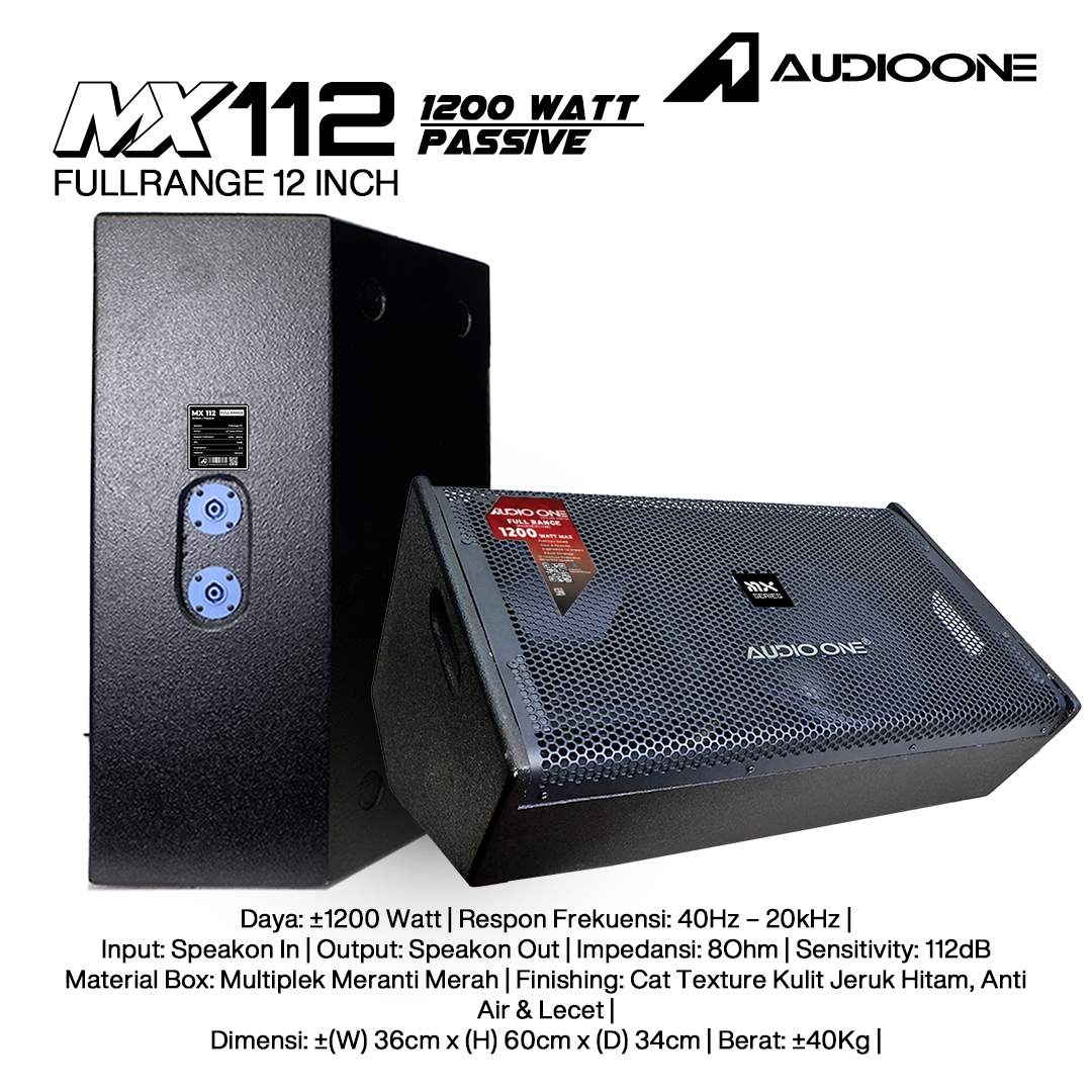 Audio One Speaker Monitor MX 12Inch Pasif 1200W MX 112P