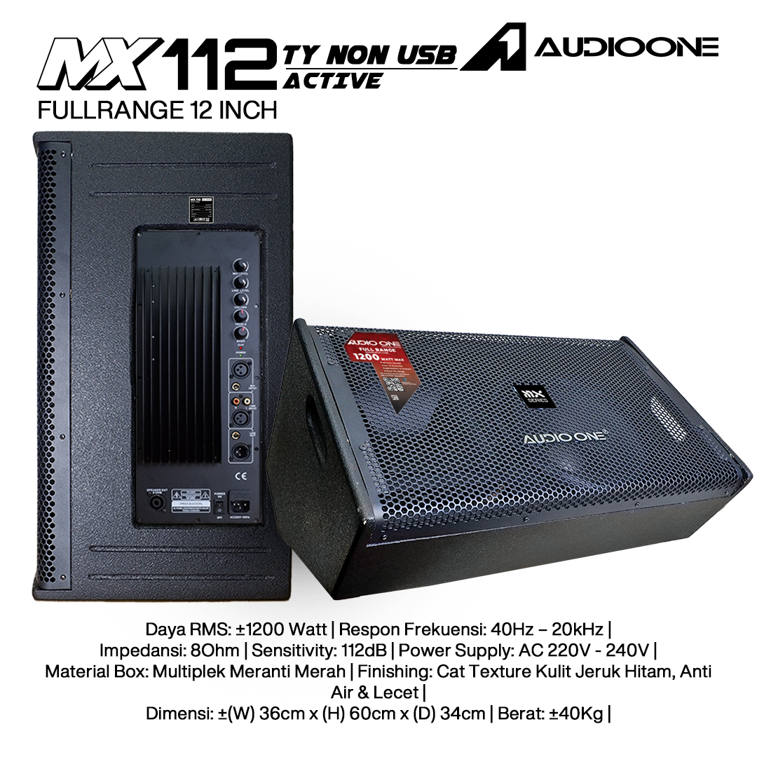Audio One Speaker Monitor MX 12Inch Aktif 1200W TY-NON MX 112A